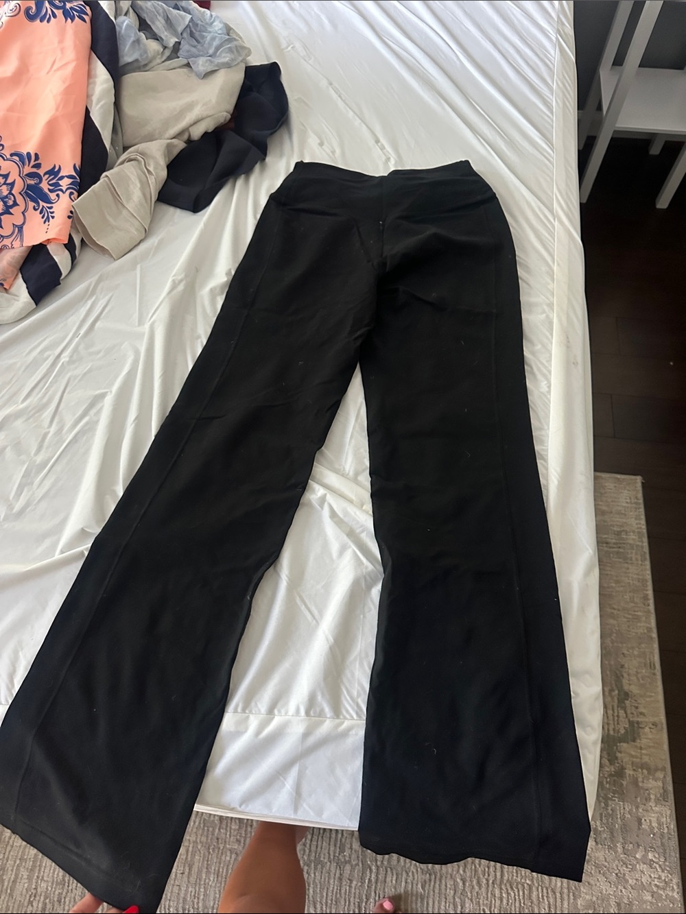 Nike Black Dri-FIT Athletic Bottoms with Swoosh yoga pants - Picture 3 of 3